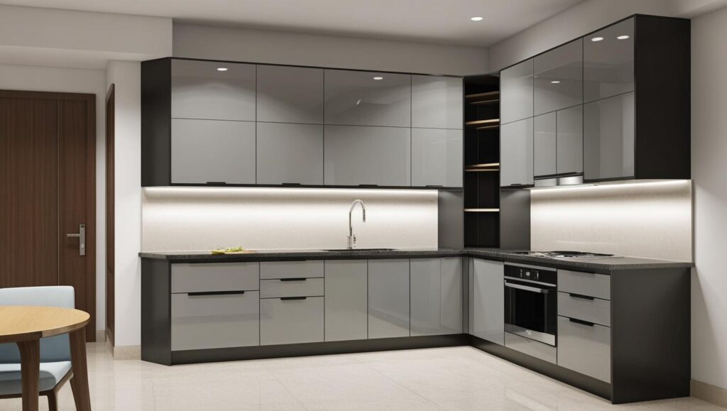 L Shaped Modular kitchen