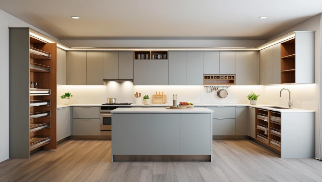 Modular Kitchen with Smart Storage Solutions