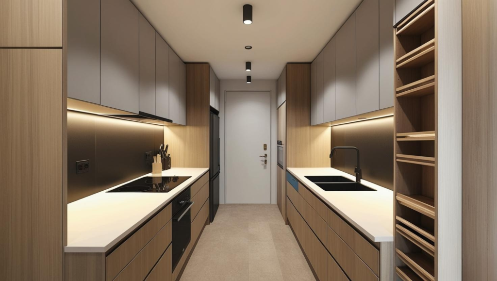 Parallel modular kitchen