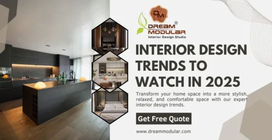 Interior trends for 2025, highlighting stylish, Japandi comfort for wellness-centred homes, earth tones, smart technology and environmentally friendly material.